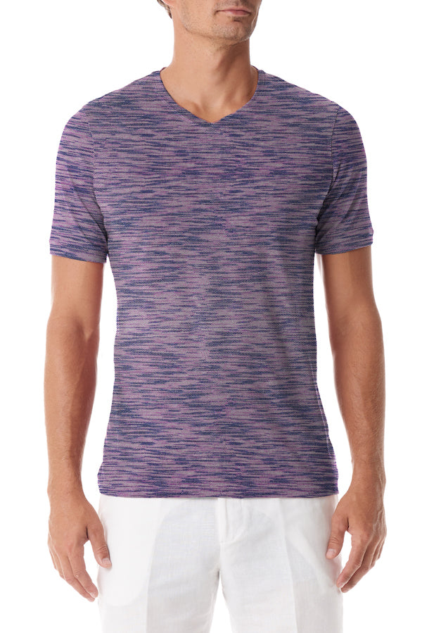Pink Silk V Neck Short Sleeve - SCARCI