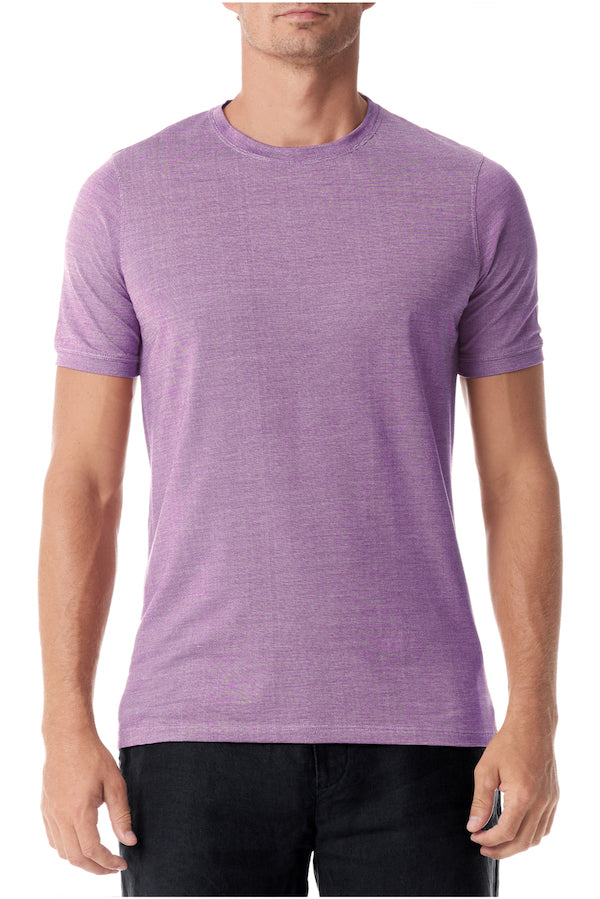 Lavender Crew Neck Silk Short Sleeve - SCARCI