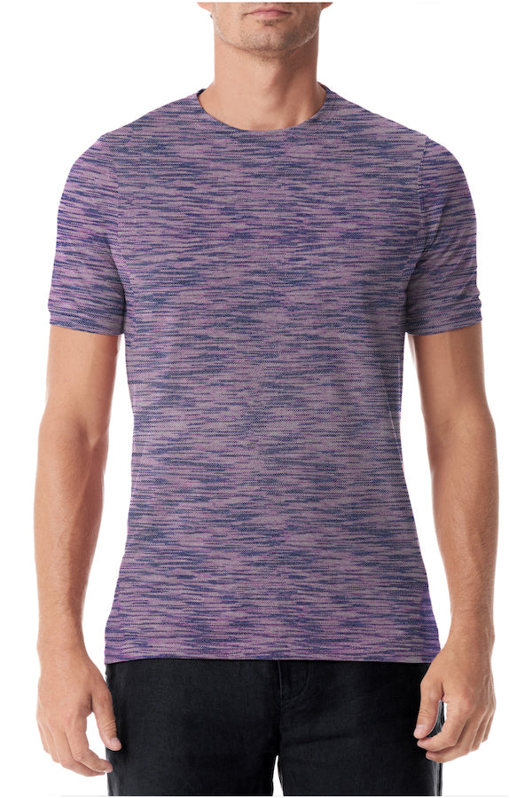 Pink Crew Neck Silk Short Sleeve - SCARCI