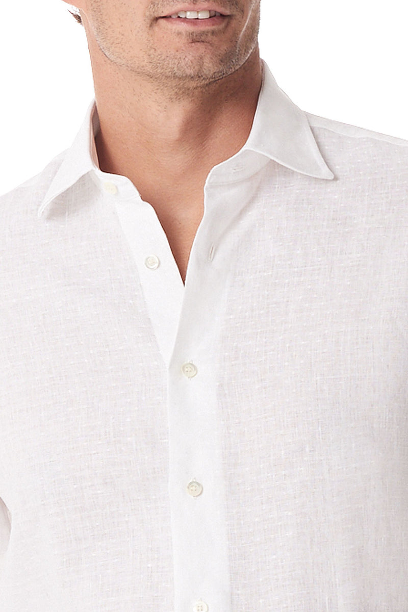 CYRUS LINEN BLEND SHIRT WHITE