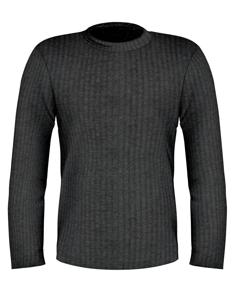 Grey Crew Neck Long Sleeve Lightweight Sweater - SCARCI