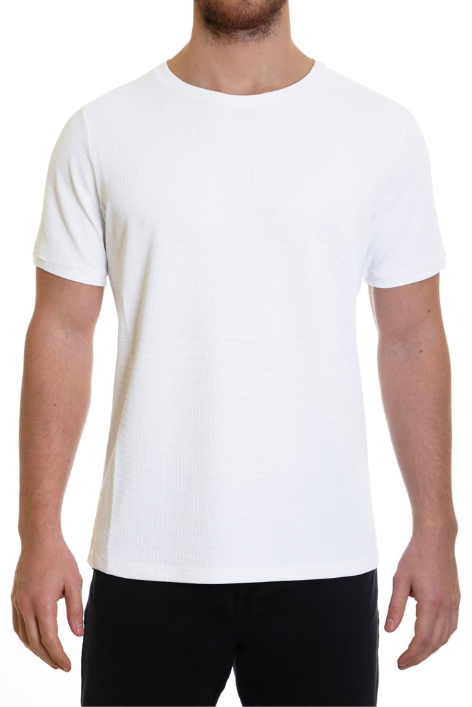 White Amalfi Designer T-Shirt Crew Neck - SCARCI
