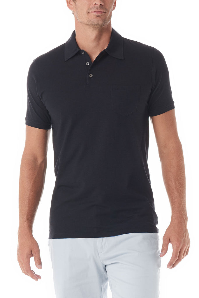 Black Portofino Mens Polo Shirt - SCARCI